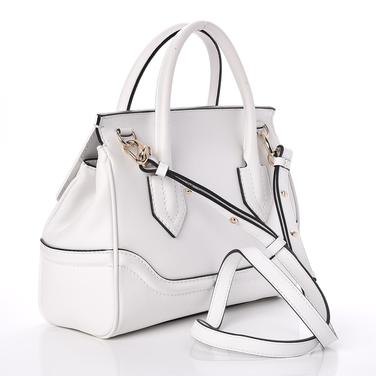 Versace Calfskin Medium Palazzo Empire Bag White 3 of 11
