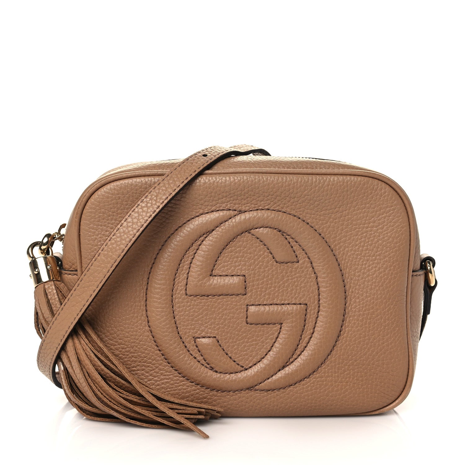 Gucci Pebbled Calfskin Small Soho Disco Bag Rose Beige 1 of 7