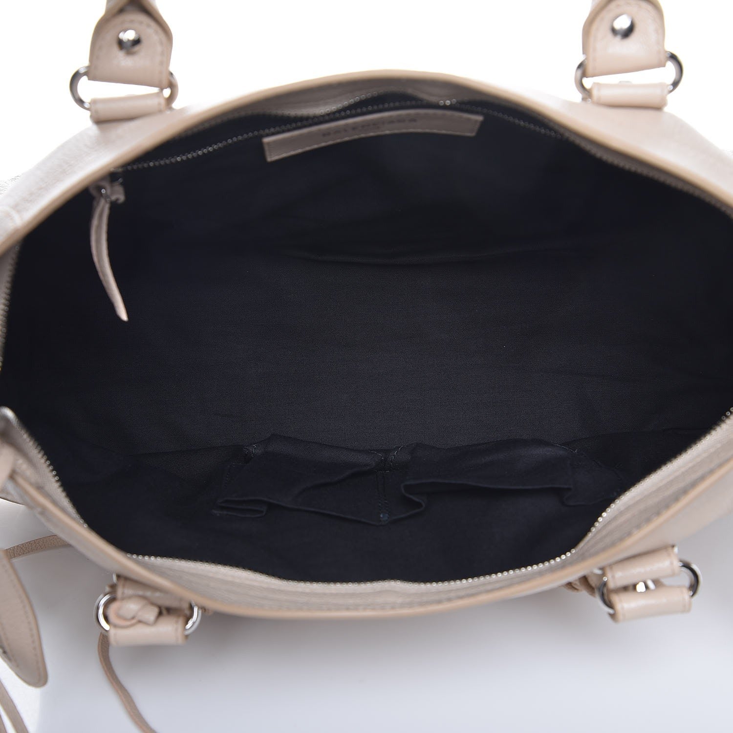 Balenciaga Chevre Silver Metallic Edge Hardware City Beige Tapioca 5 of 9