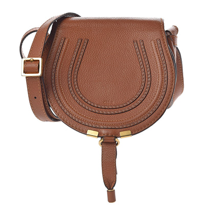 Chloe Calfskin Mini Marcie Round Crossbody Bag Tan 1 of 13