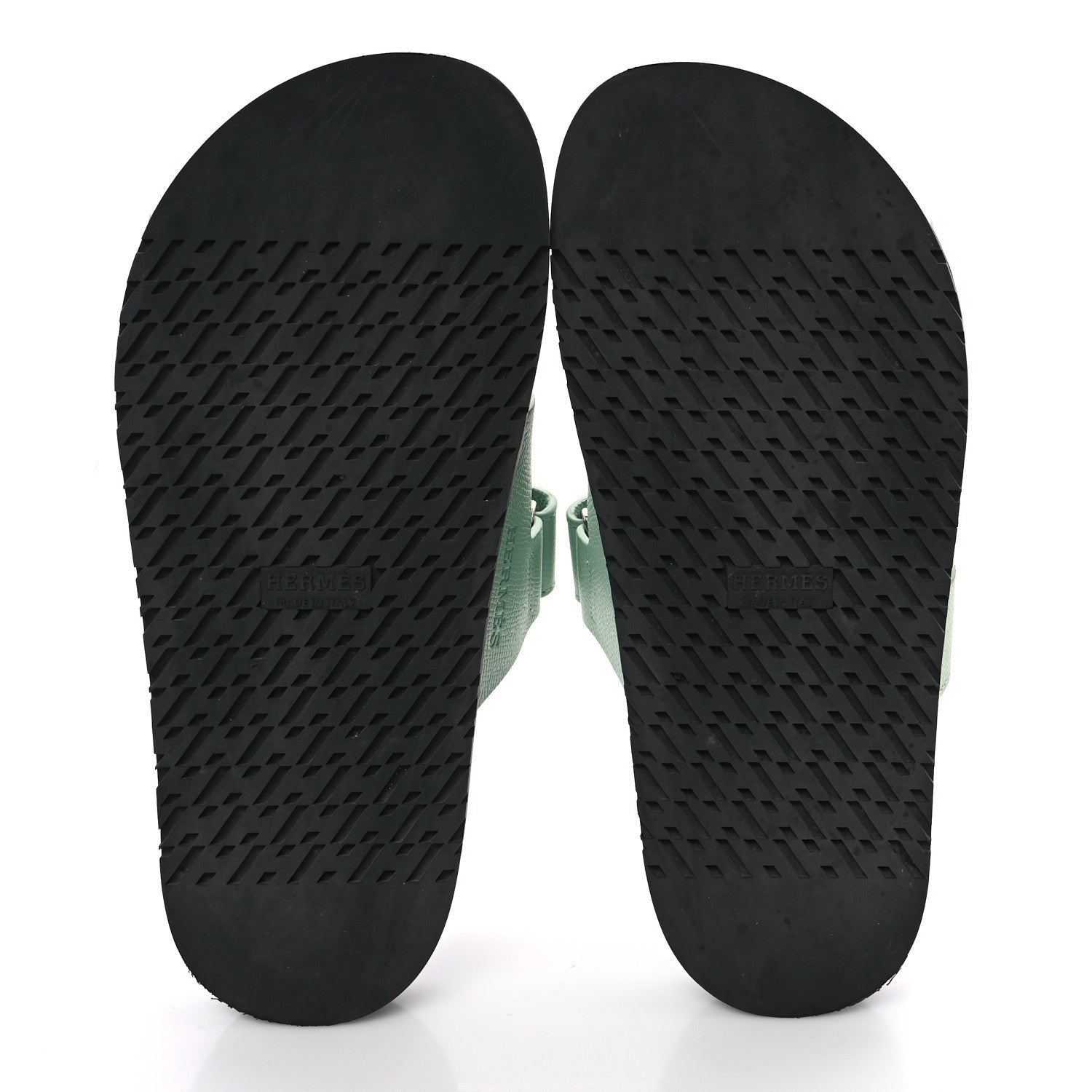 Hermes Epsom Womens Chypre Sandals 37.5 Vert Jade 6 of 7