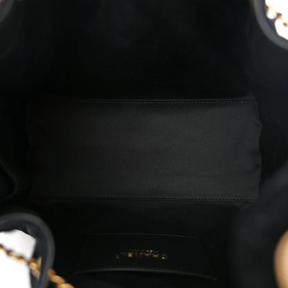 Chanel Suede Quilted Small Chanel 25 Handbag Black 5 of 10