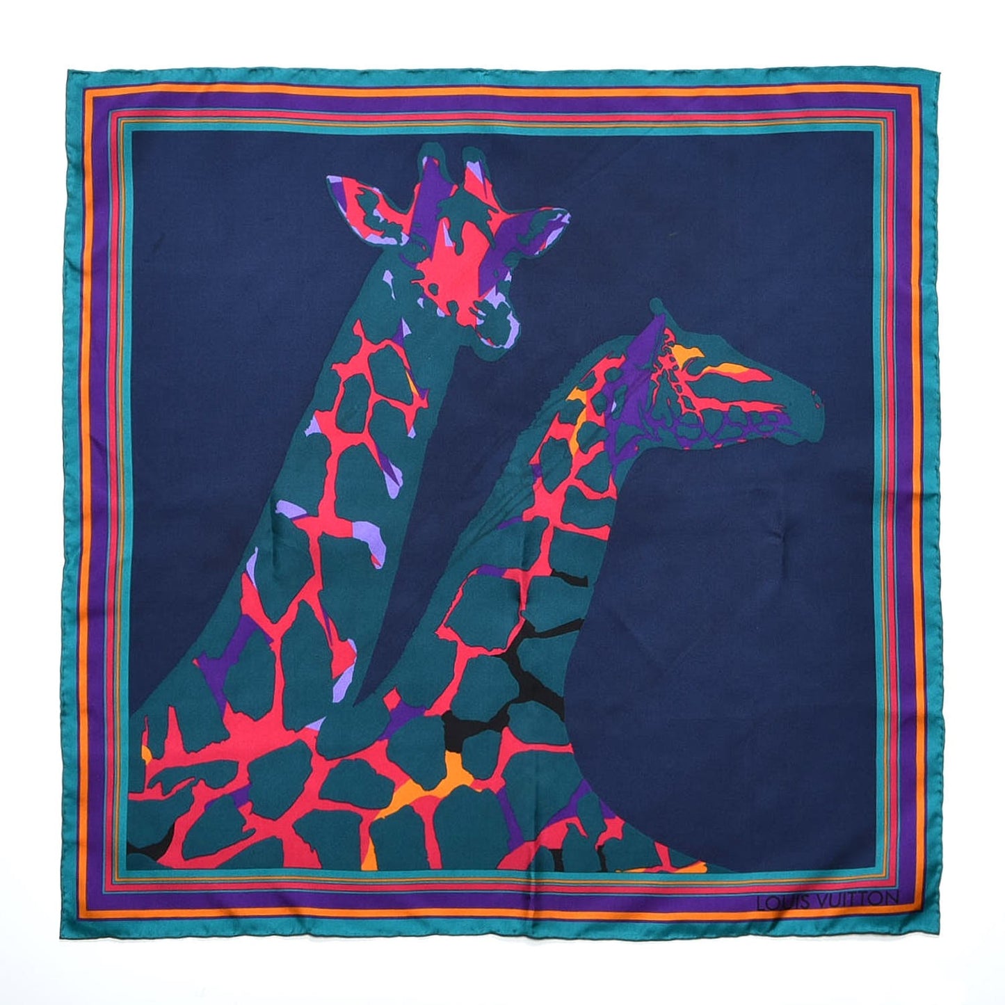 Silk Leopard Giraffe Scarf