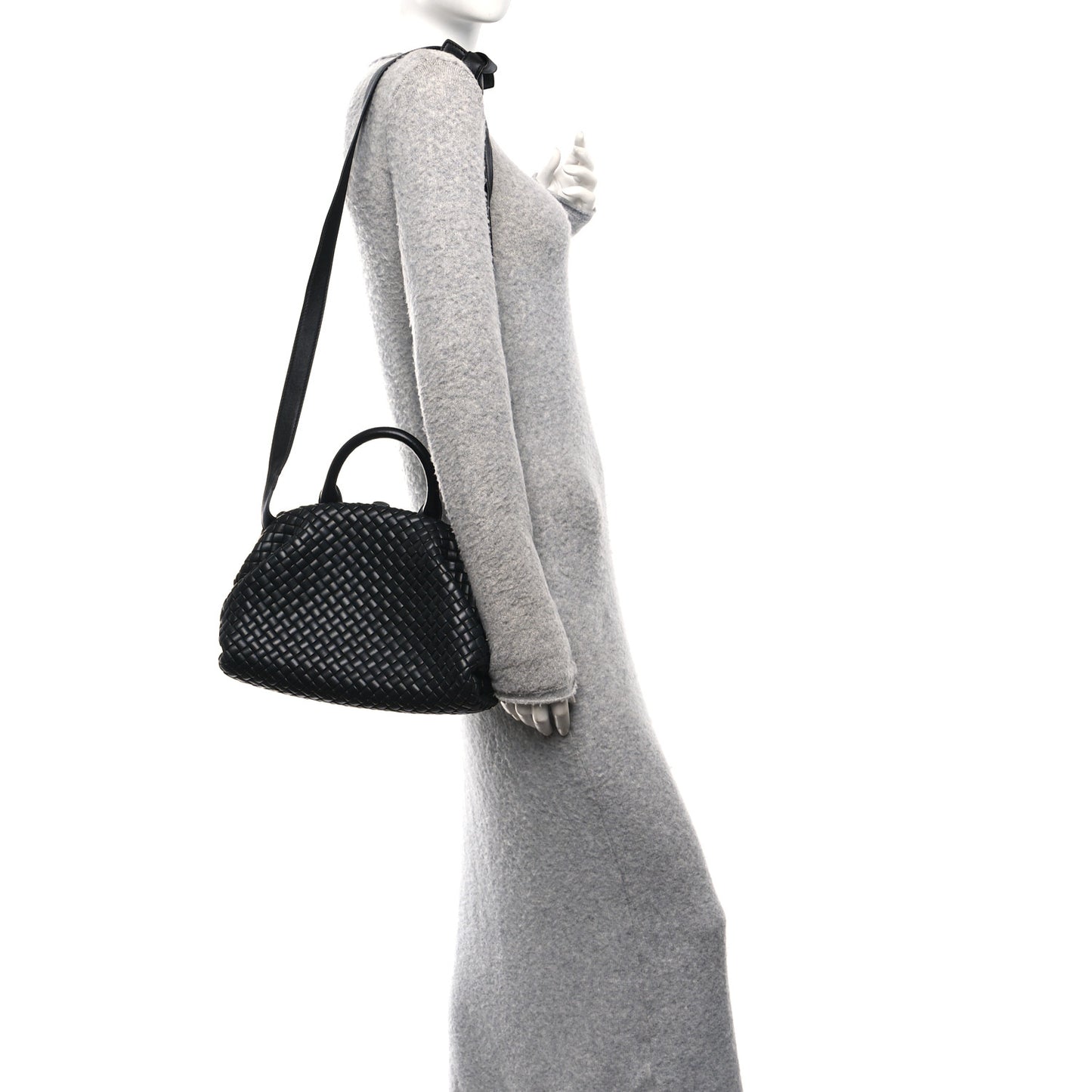 Nappa Intrecciato Small Padded The Handle Black