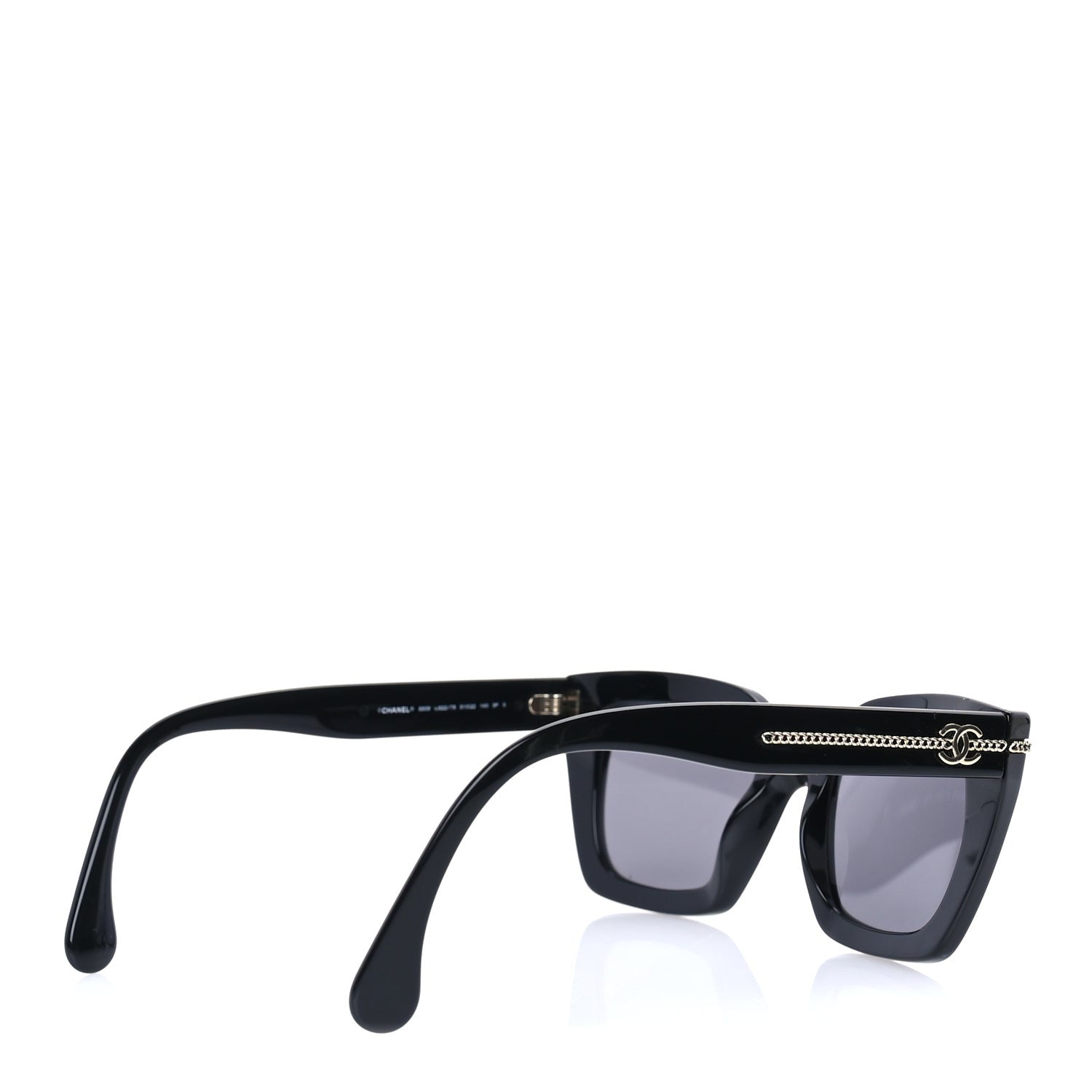 Chanel Acetate Polarized CC Butterfly Sunglasses 5509  Black 3 of 7
