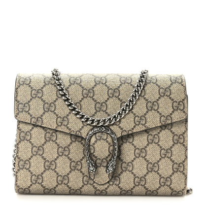 Gucci GG Supreme Monogram Mini Dionysus Chain Wallet Beige Taupe 1 of 10