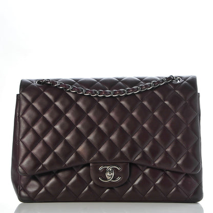 Chanel Lambskin Quilted Maxi Double Flap Purple 1 of 14