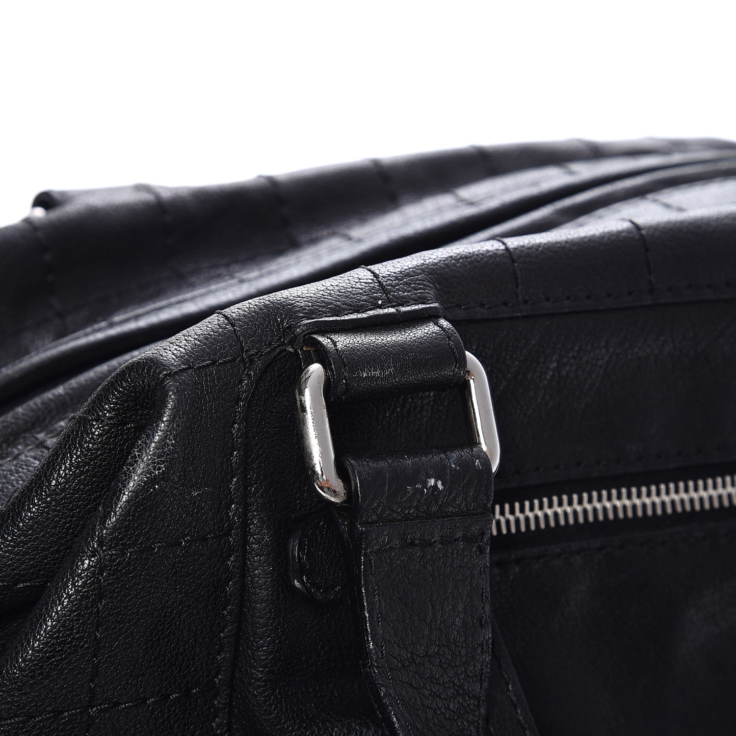 Chanel Distressed Caviar Outdoor Bowler Black 9 of 11