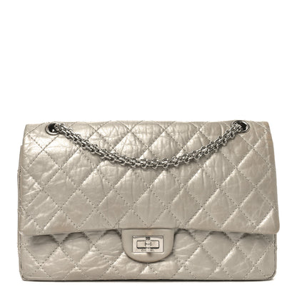 Chanel Metallic Aged Calfskin Quilted 2.55 Reissue 226 Flap Grey 1 of 10