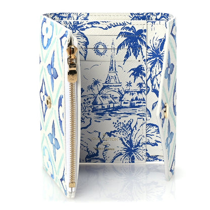 Louis Vuitton Monogram Tiles By The Pool Victorine Wallet Lagoon Blue 4 of 7
