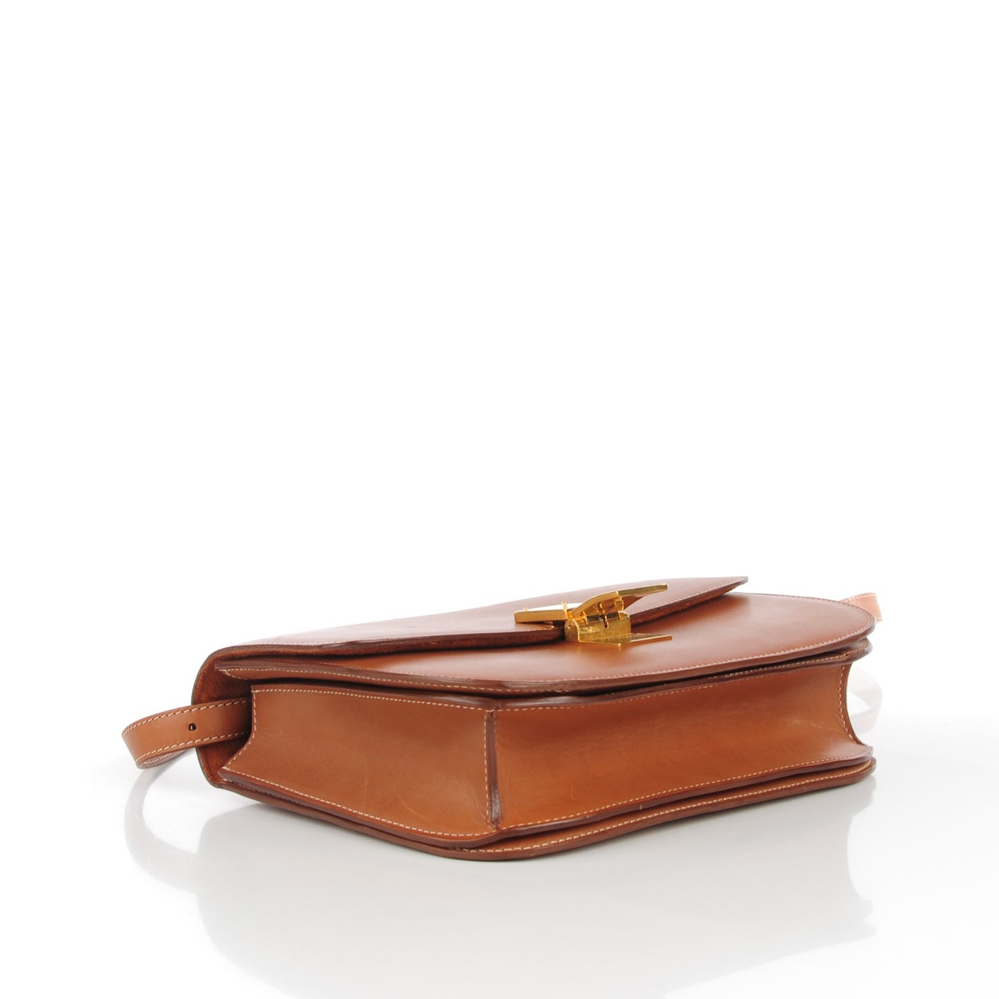 Smooth Calfskin Medium Classic Box Flap Bag Camel