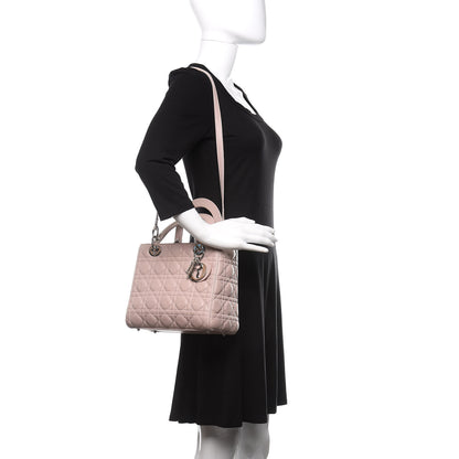 Christian Dior Lambskin Cannage Medium Lady Dior Light Pink 2 of 11