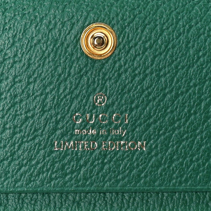 Gucci GG Supreme Monogram Flora Web Ophidia Card Case Green 7 of 7