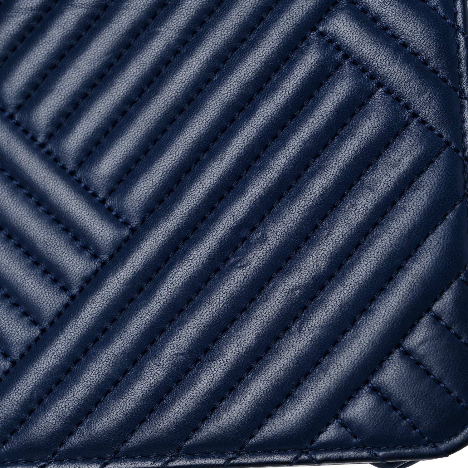 Chanel Lambskin Quilted CC Crossing Wallet On Chain WOC Blue 22 of 23
