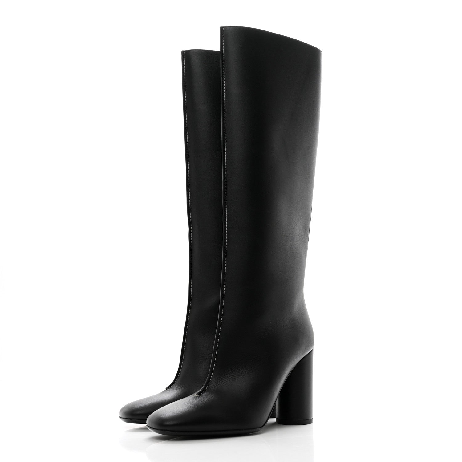 Hermes Calfskin Dressage Boots 37.5 Black 3 of 8