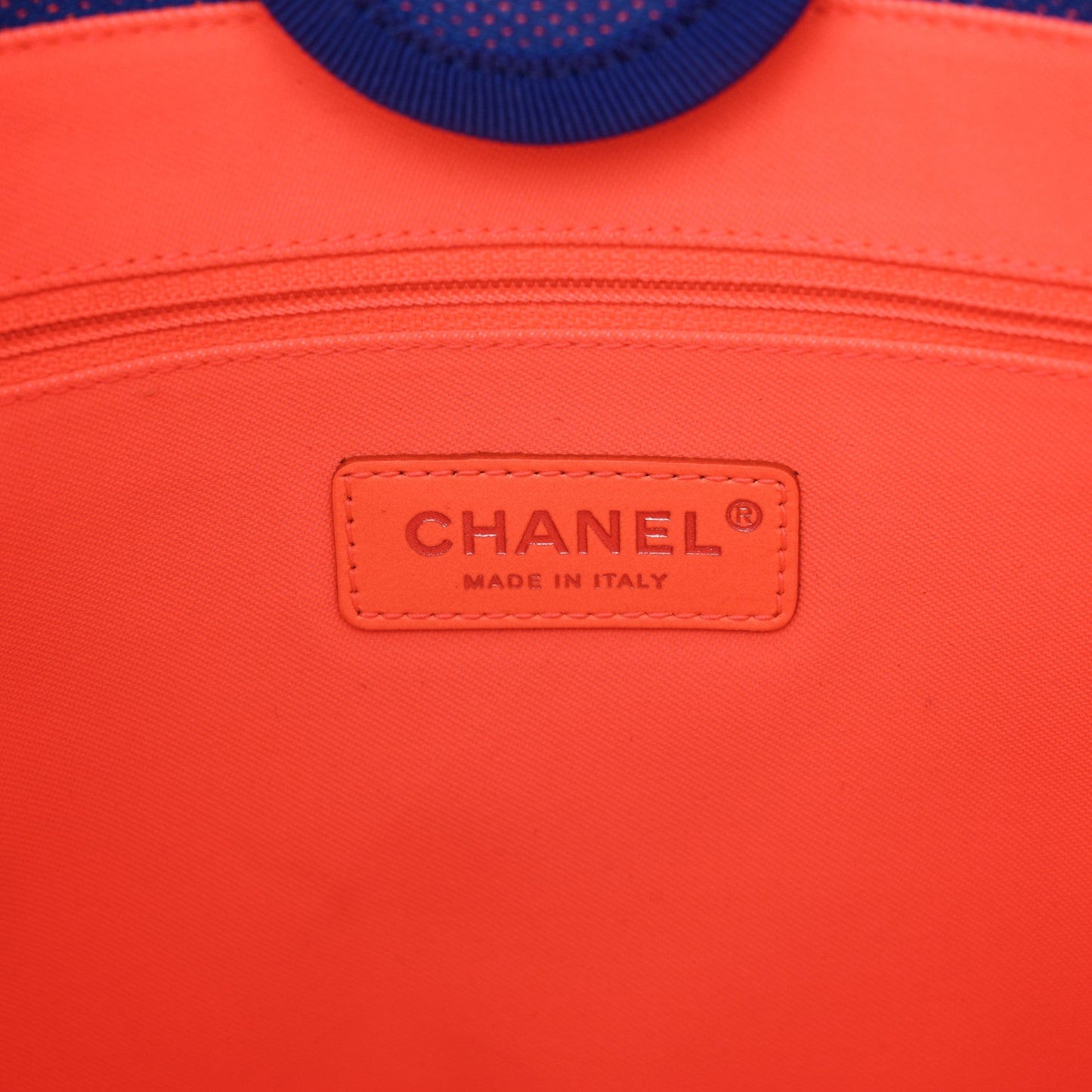 Mixed Fibers Mini Deauville Tote Blue Orange