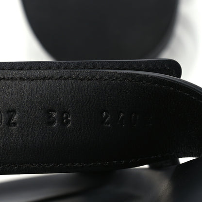 Hermes Calfskin Womens Chypre Sandals 38 Black 7 of 7