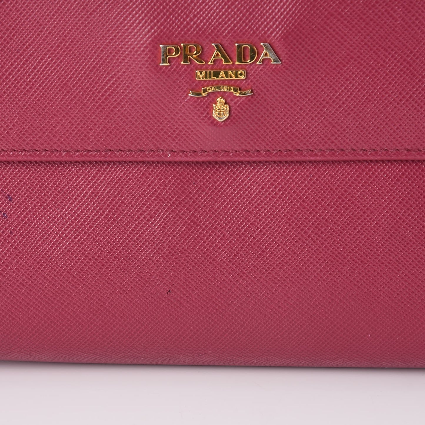 Saffiano Metal Continental Flap Wallet Peonia