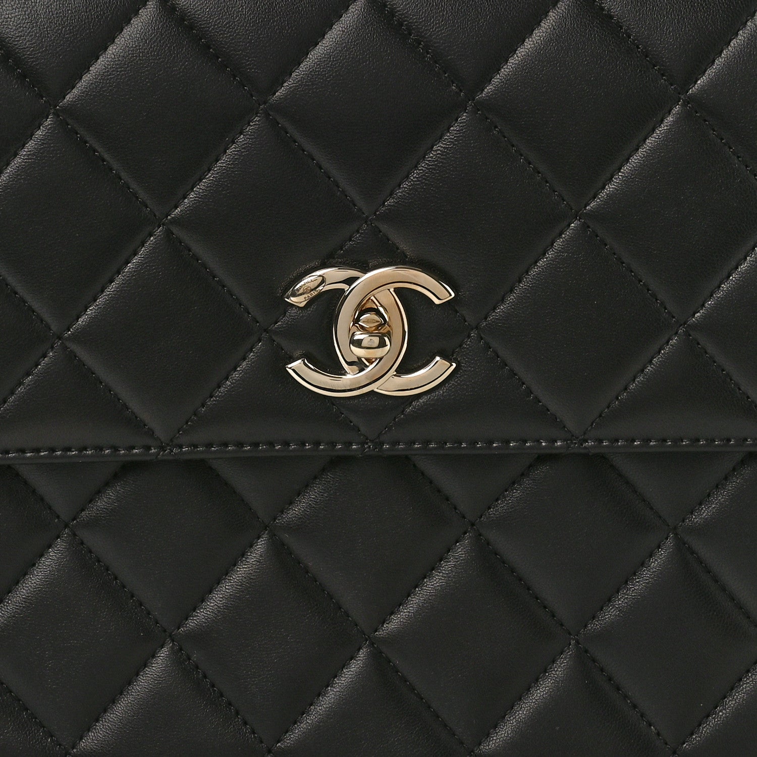 Chanel Lambskin Quilted Medium Trendy CC Flap Dual Handle Bag Black 10 of 10