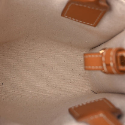 Celine Canvas Calfskin Mini Vertical Cabas Natural Tan 4 of 8