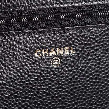 Chanel Caviar Quilted Wallet On Chain WOC Black 6 of 8