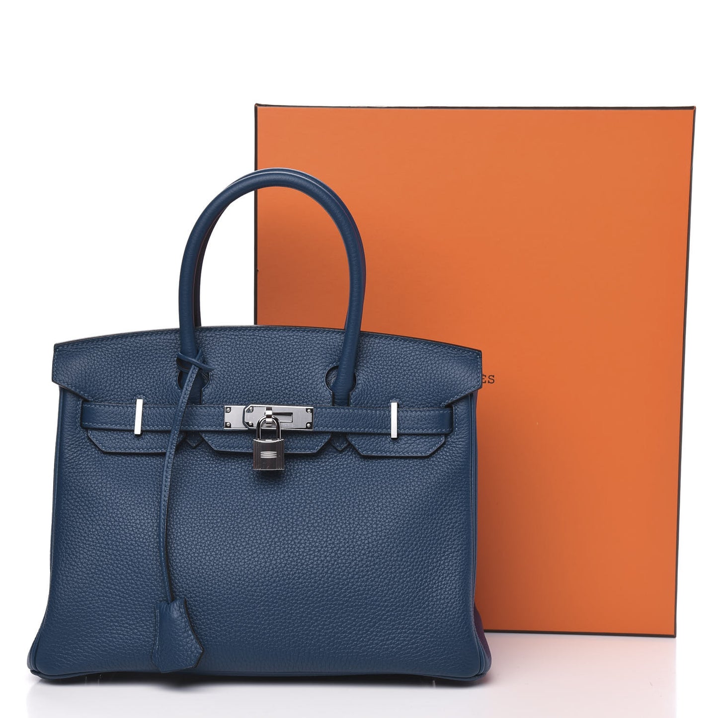 Taurillon Clemence Birkin 30 Deep Blue