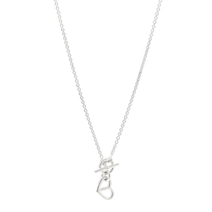 Hermes Sterling Silver Chaine D'Ancre Heart Toggle Necklace 1 of 5