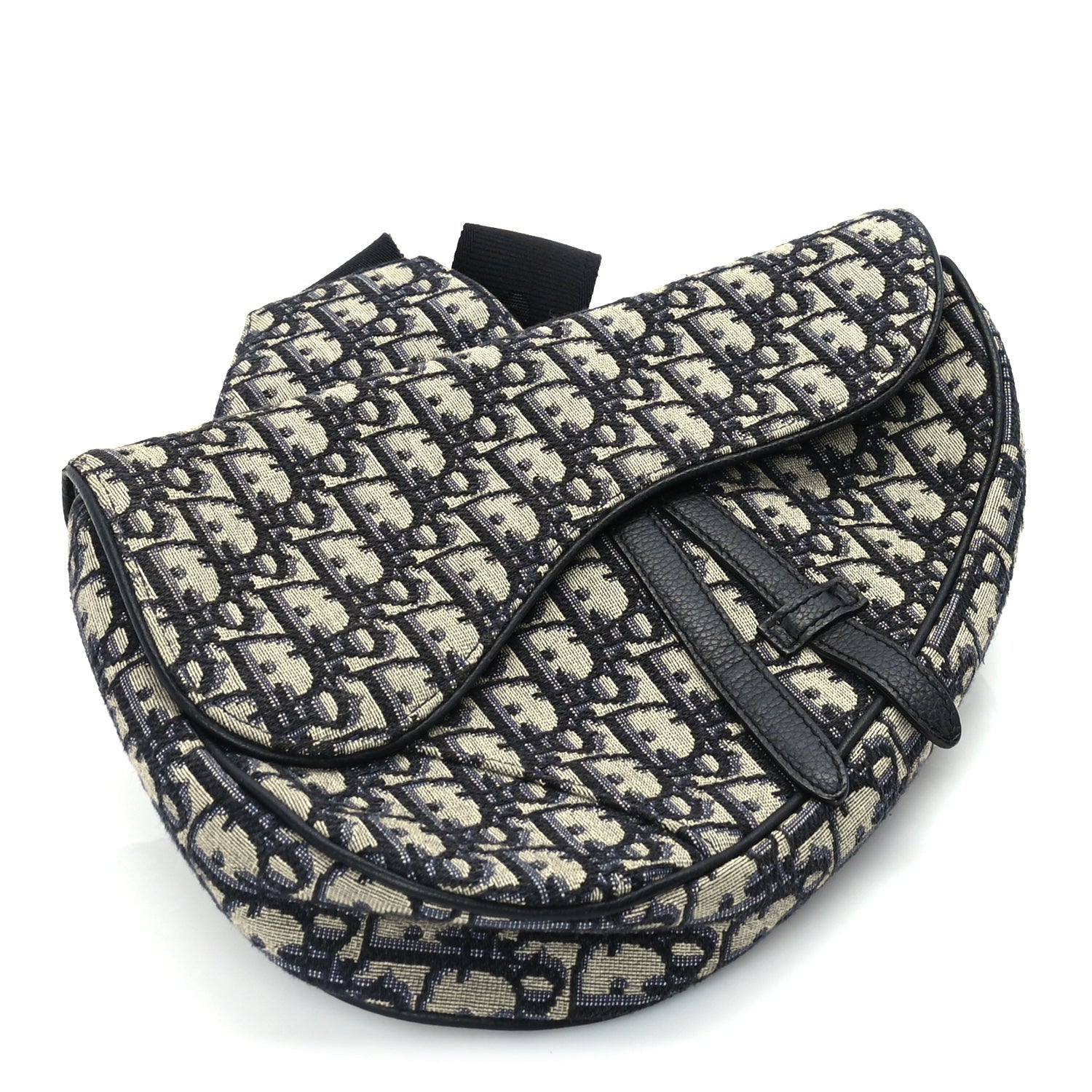 Christian Dior Oblique Mens Saddle Bag  Blue 3 of 8