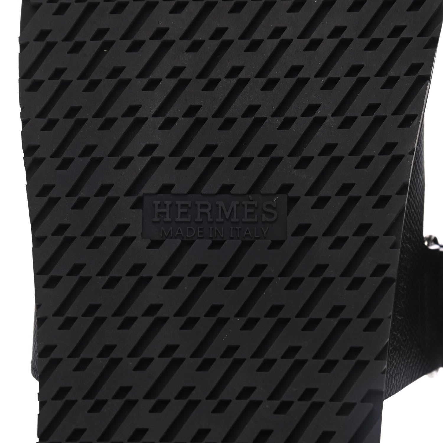 Hermes Epsom Mens Chypre Sandal 41 Black 7 of 15