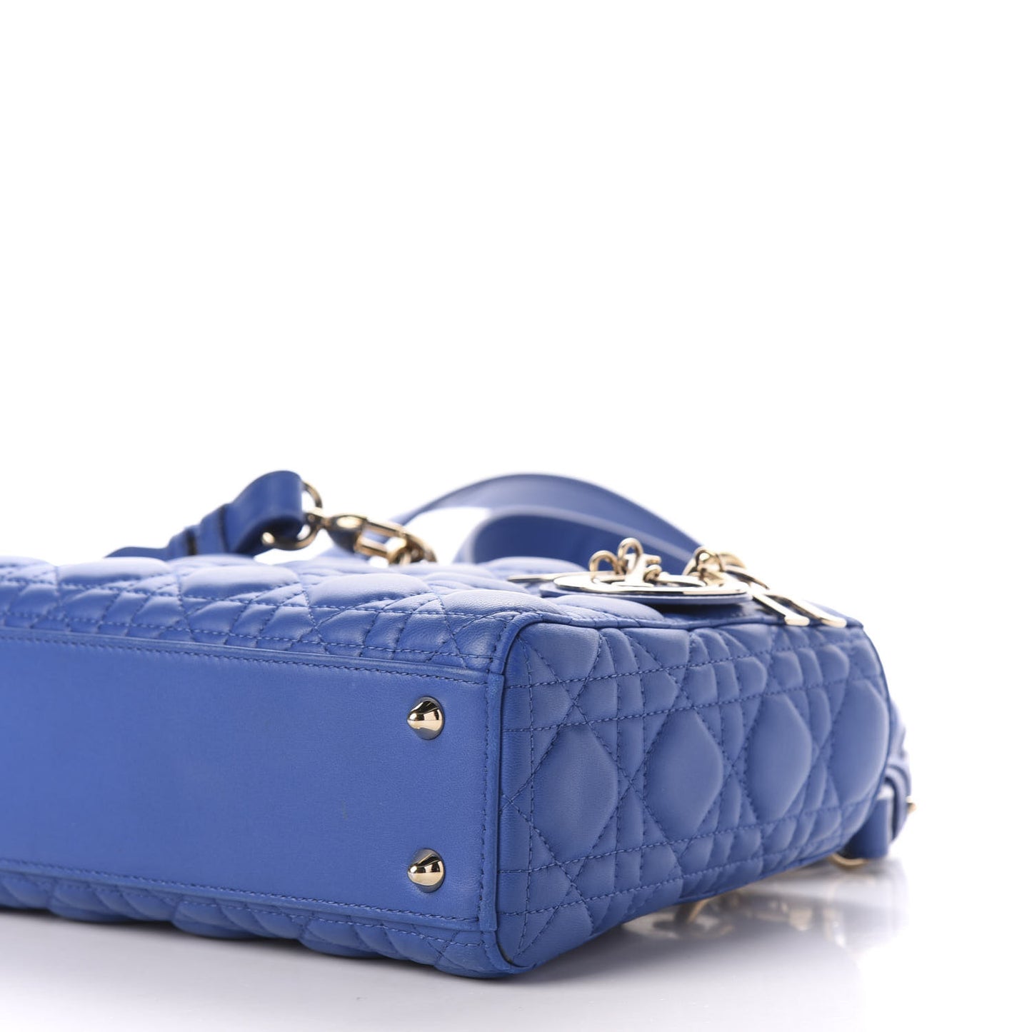 Lambskin Cannage Small My ABCDior Lady Dior Blue