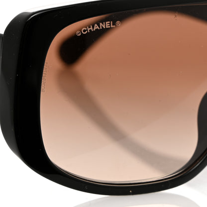 Chanel Acetate Shield Sunglasses 5495 Black 7 of 8
