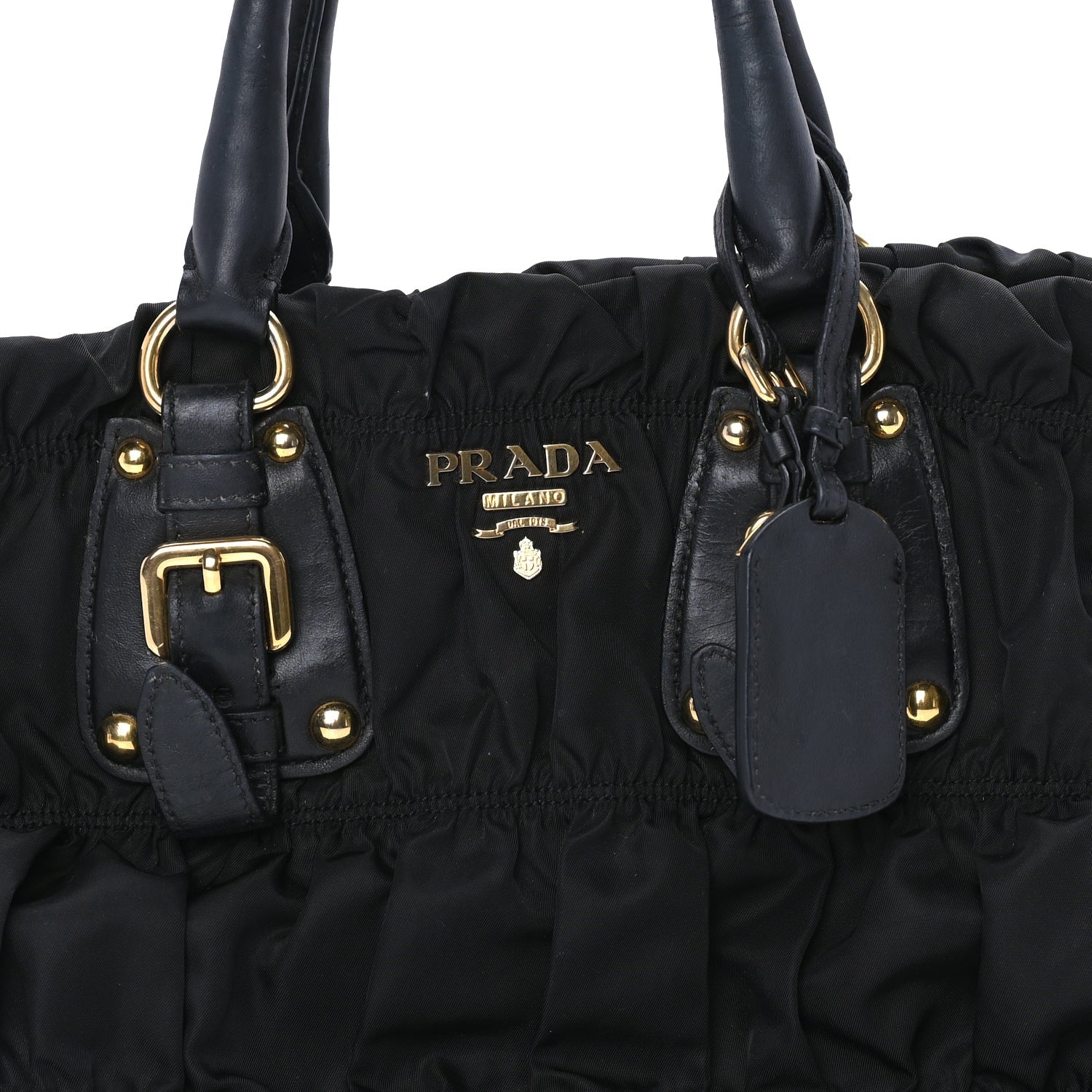 Prada Tessuto Nylon Gaufre Tote Black 6 of 7