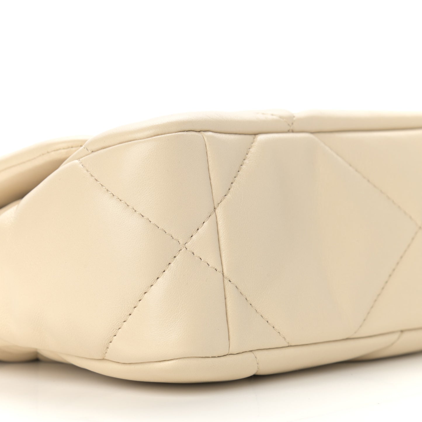 Lambskin Quilted Medium Chanel 19 Flap Light Beige