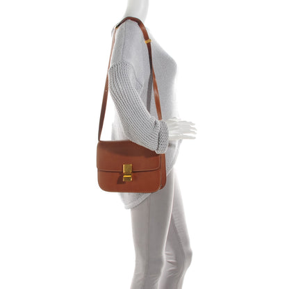 Celine Smooth Calfskin Medium Classic Box Flap Bag Camel 2 of 8
