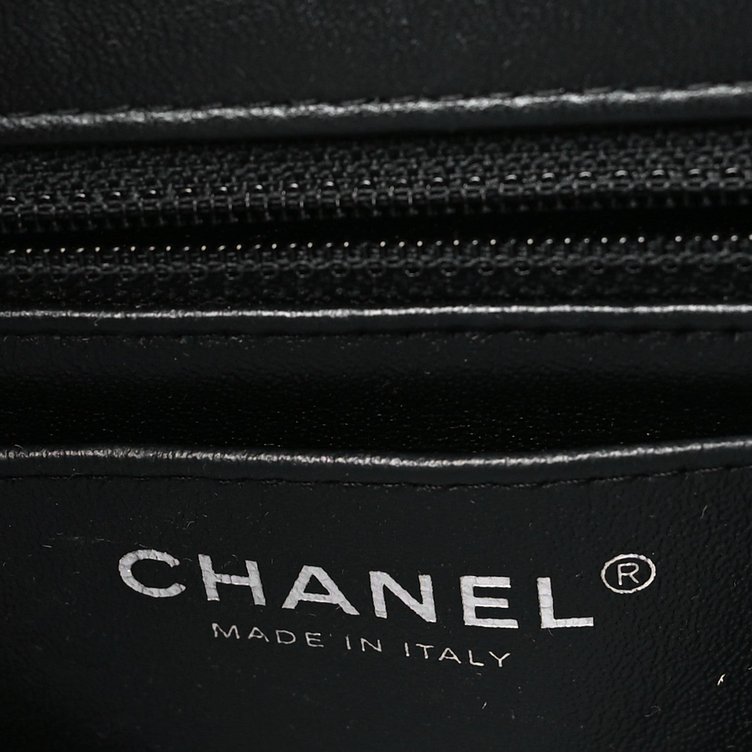 Chanel Lambskin Chevron Quilted Mini Rectangular Flap Black 6 of 15