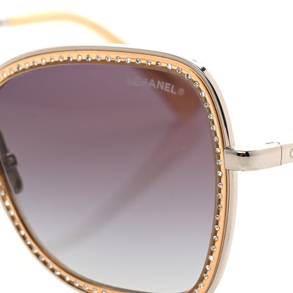 Chanel Square Frame Sequin Sunglasses 4277-B Gold Brown 7 of 8