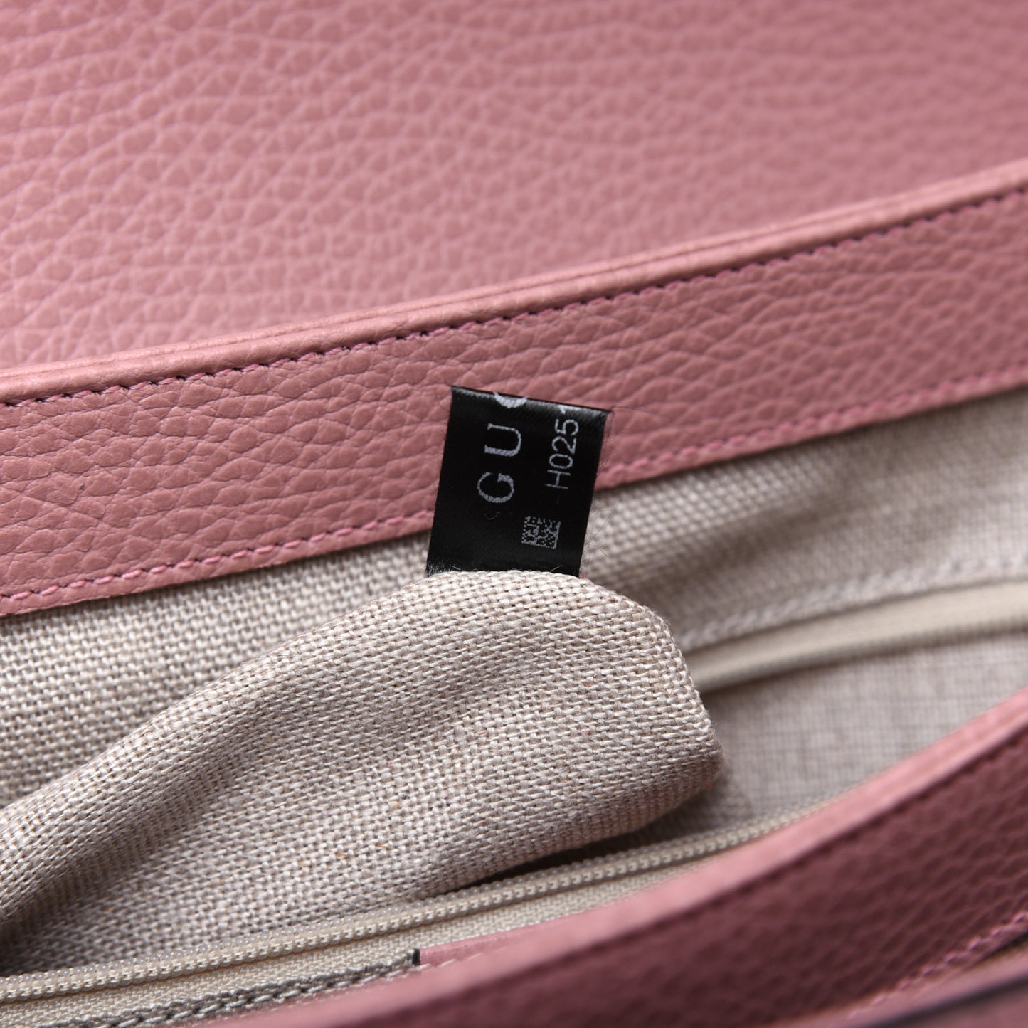 Dollar Calfskin Interlocking G Top Handle Shoulder Bag Soft Pink