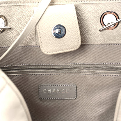 Chanel Glazed Calfskin Small Deauville Tote Ecru 5 of 9
