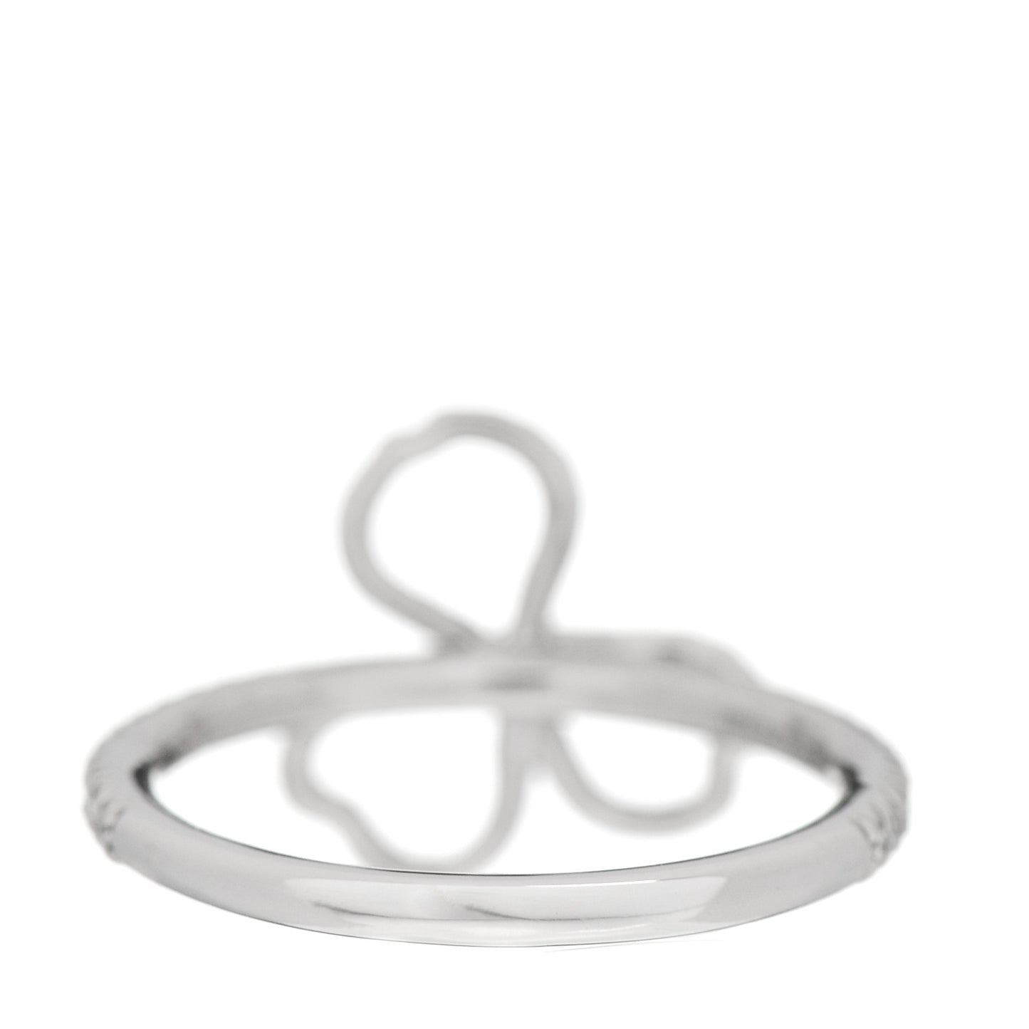 Platinum Diamond Small Open Paper Flowers Ring 49 5