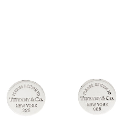 Tiffany Sterling Silver Return To Tiffany Circle Stud Earrings 1 of 5