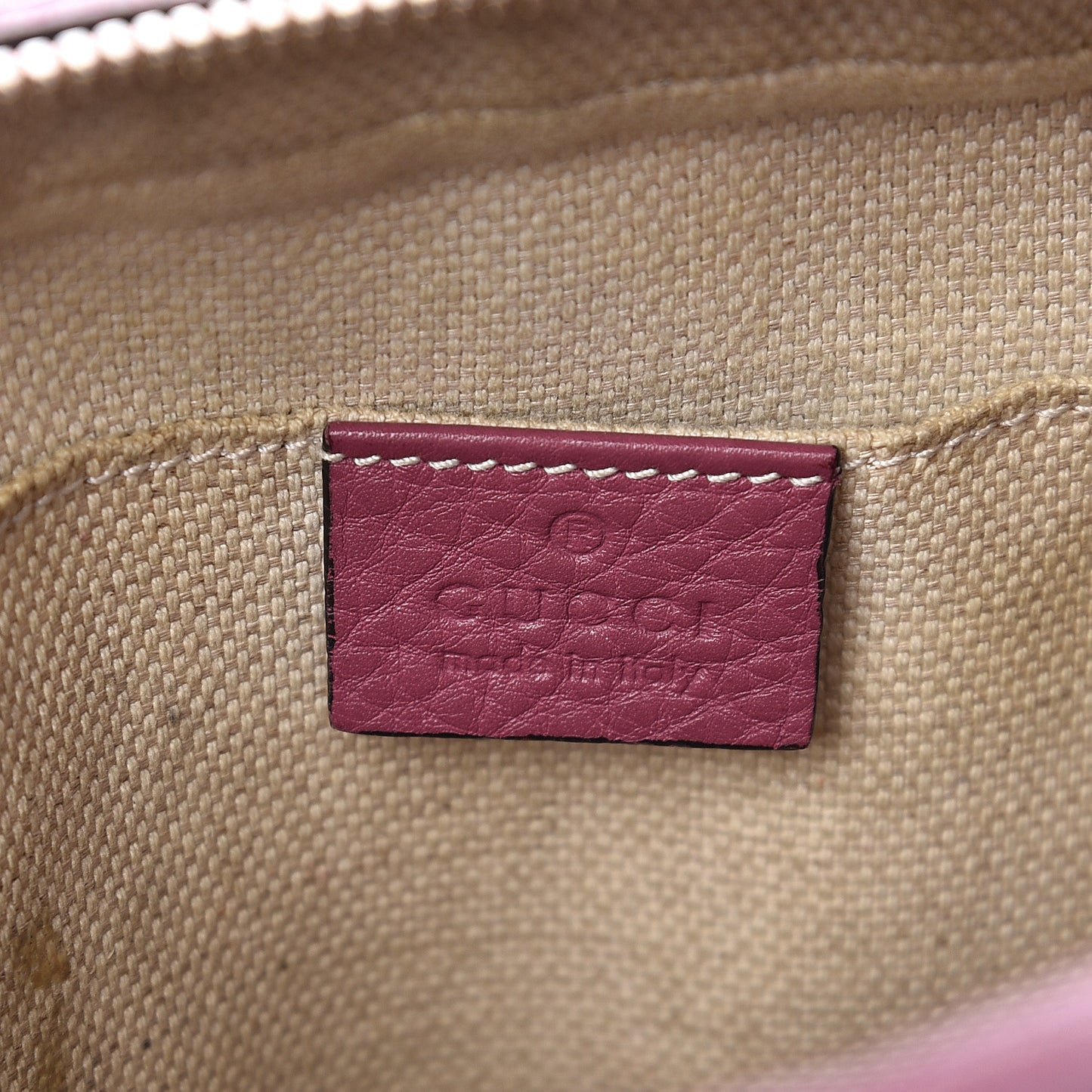 Pebbled Calfskin Small Soho Disco Bag Peonia Flower