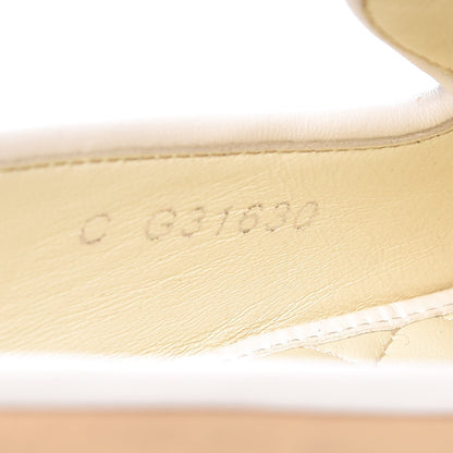 Chanel Lambskin CC Chain Loafers 37.5 Biege 8 of 9