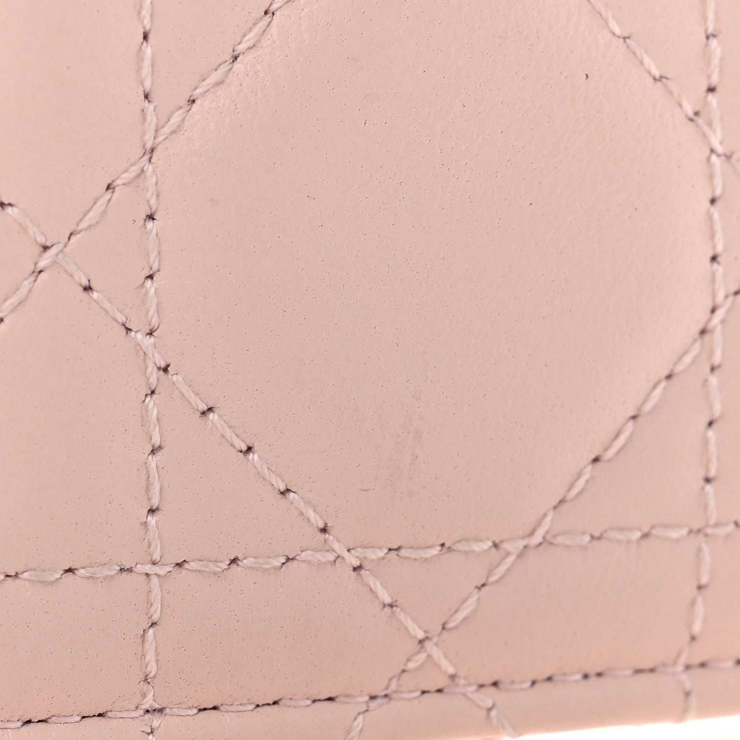 Christian Dior Lambskin Cannage Lady Dior Three-Tone Five-Slots Card Holder Powder Pink Melocoton Pink Latte 8 of 11