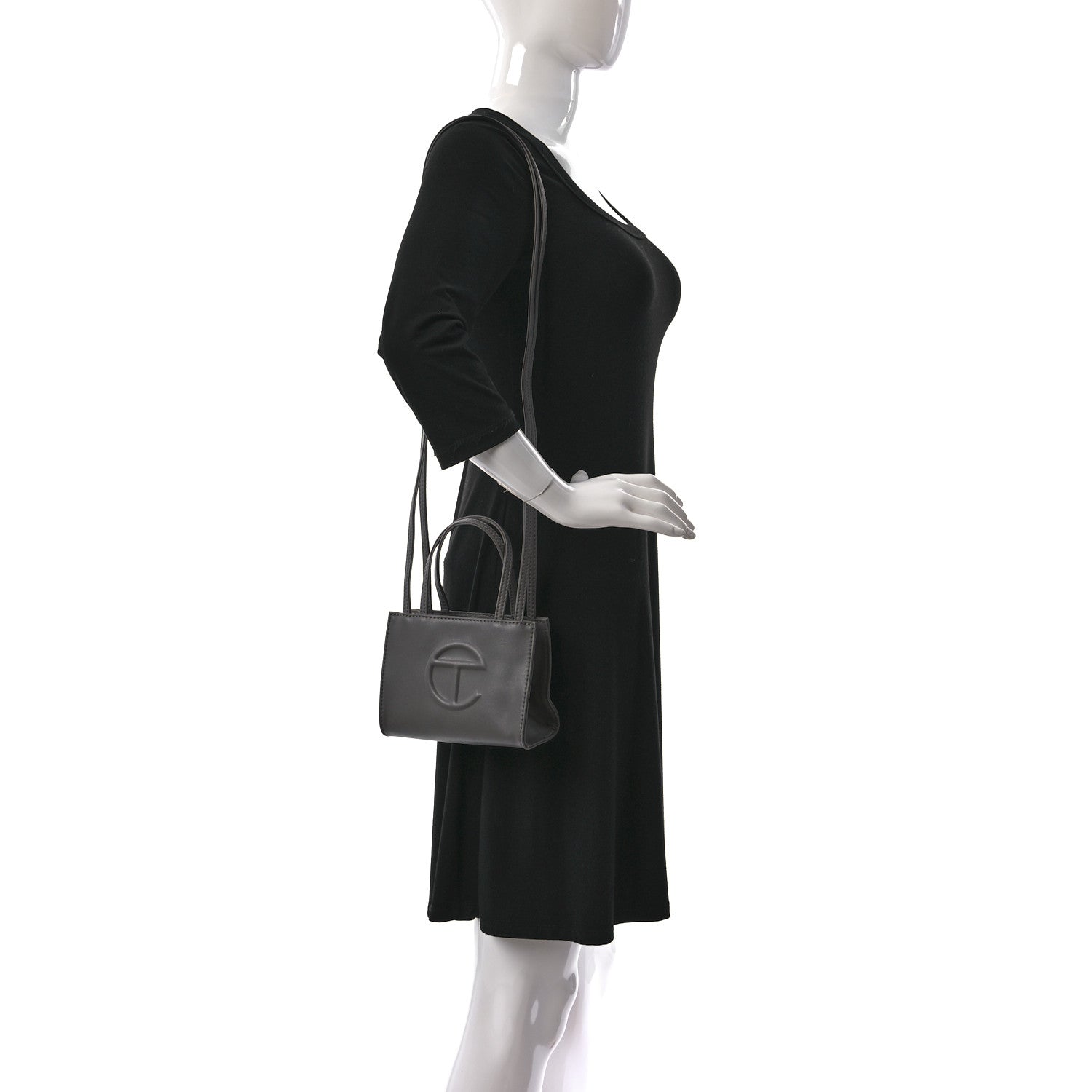 Telfar Vegan Leather Small Shopping Bag Grey 2 of 11