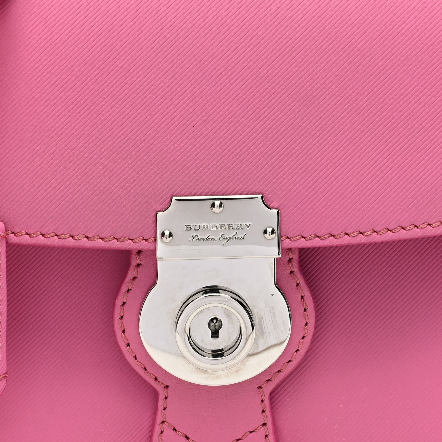 Burberry Trench Calfskin Small DK88 Top Handle Bag Rose Pink 6 of 7
