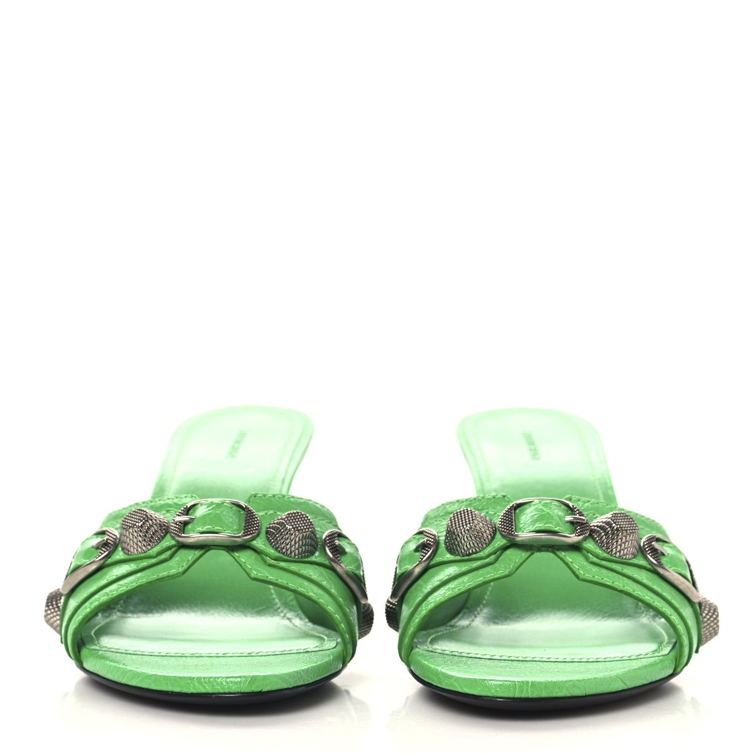 Balenciaga Agneau Arena Cagole 50mm Slide Sandals 36.5 Vivd Green 3 of 7