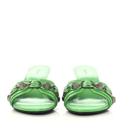Balenciaga Agneau Arena Cagole 50mm Slide Sandals 36.5 Vivd Green 3 of 7