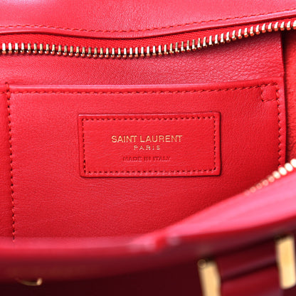 Saint Laurent Calfskin Small Monogram Cabas Lipstick Red 5 of 7