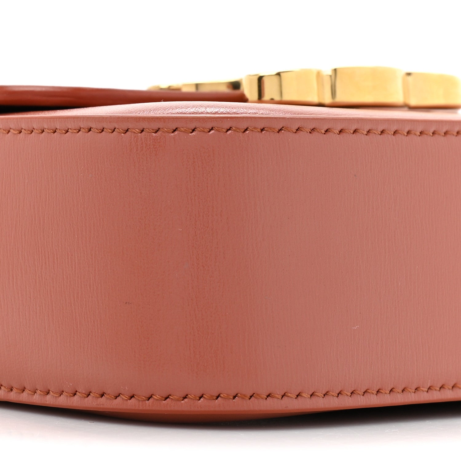 Celine Shiny Calfskin Mini Triomphe Terracotta 9 of 10