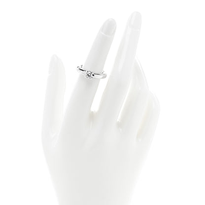 Cartier 18K White Gold Diamond .30ct C De Cartier Solitaire Ring 49 5 2 of 4